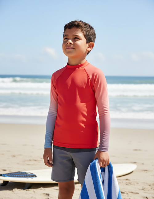Fiery Red Prism Kids Rash Guard Kids Rash Guard — Dripper