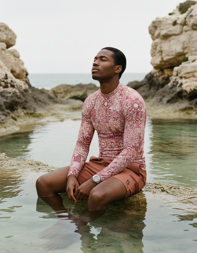 Men's Tea Rose Riad rash guard