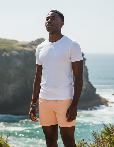 Peach Fuzz Men's Swim Trunks swim trunks