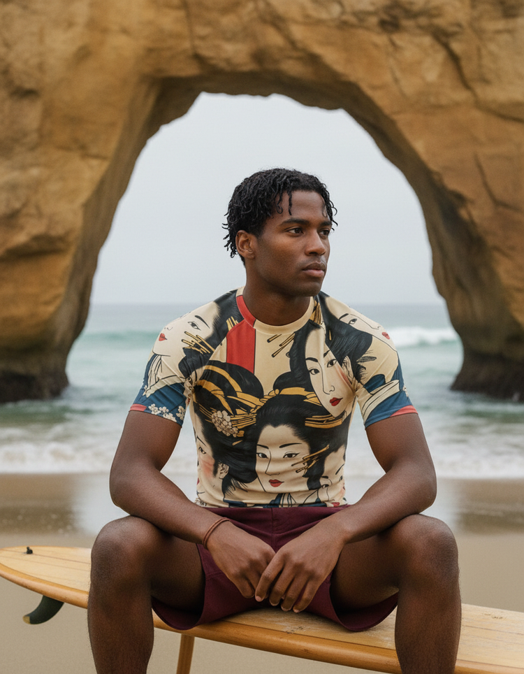 Men's Utamaro Ukiyo-e Rash Guard
