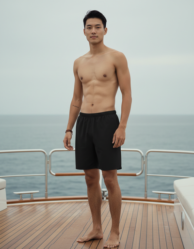 Black Men's Swim Trunks swim trunks