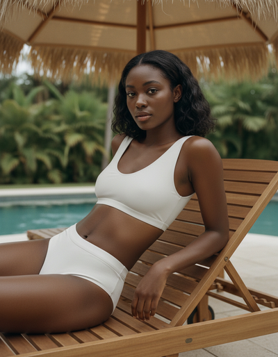 Platinum high-waisted bikini