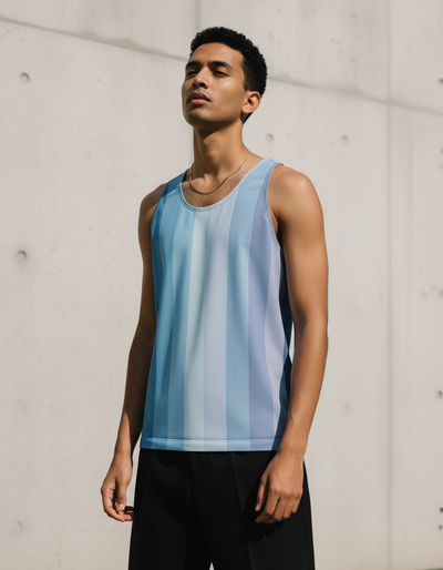 Men's Blue Aura Loom Tank Top tank top