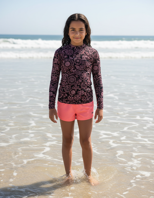 Millennial Pink Echo Youth Rash Guard Youth Rash Guard — Dripper