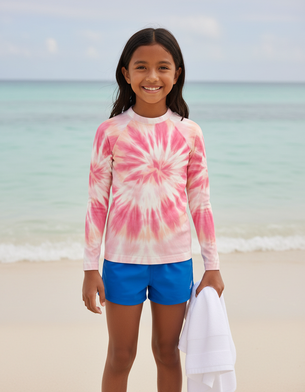 Kids Tie-Dye Rash Guard