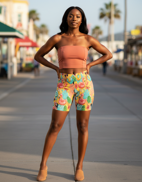 Women's Short Shorts in Splash