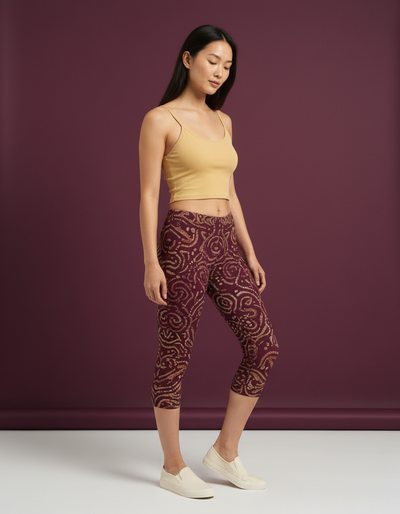 Amber Haze Mirage Capri Leggings capri leggings