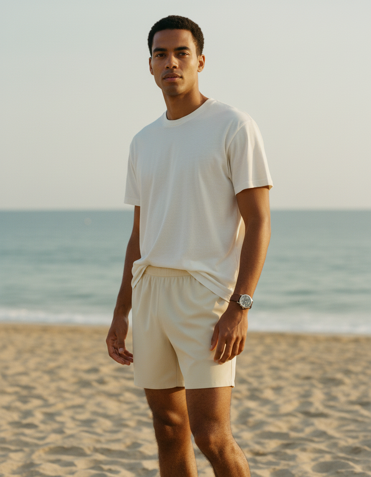 Oatmeal Men's Swim Trunks Men's Swim Trunks — Dripper