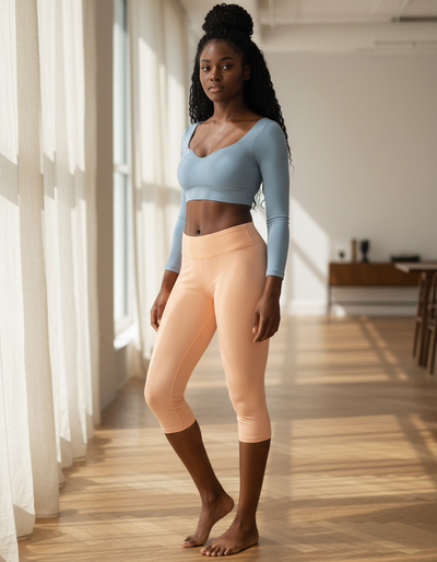 Peach Capri Leggings capri leggings