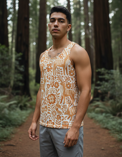 Men's Citrus Orange Armonia Tank Top tank top