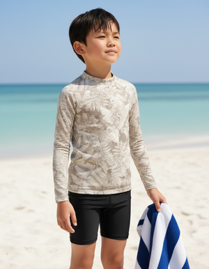 White Onyx Verdant Kids Rash Guard Kids Rash Guard — Dripper
