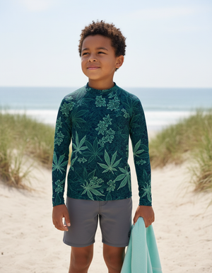 Transformative Teal Kumo Kids Rash Guard Kids Rash Guard — Dripper