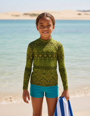 Kids Lime Serenade kids rashguards