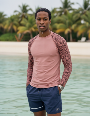 Men's Tea Rose Chord men's short-sleeve rashguards