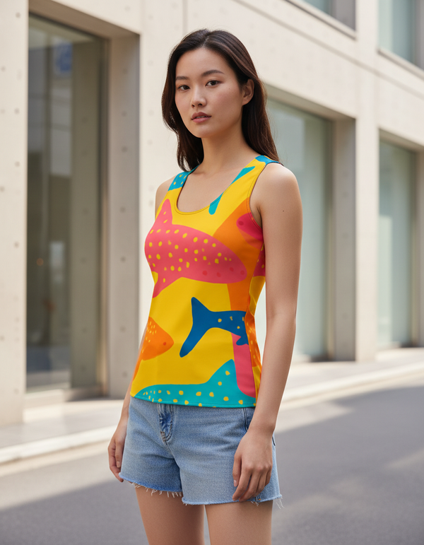 Azure Tank Top Women's Tank Top — Dripper