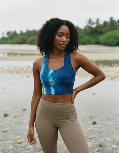 Indigo Longline Sports Bra longline sports bra