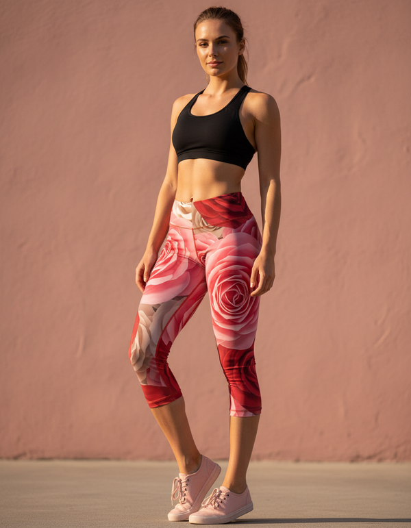 Bouquet Capri Leggings Capri Leggings — Dripper
