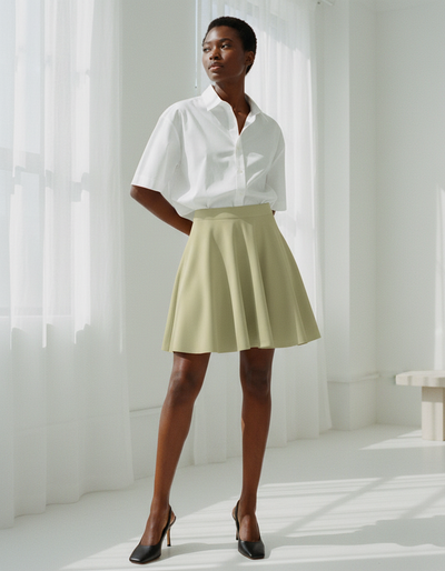 Sage Green Skater Skirt skater skirt