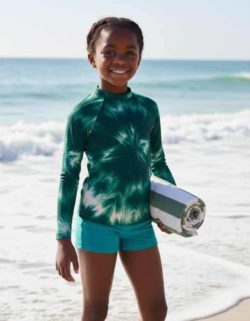 Alexandrite Glacier Kids Rash Guard Kids Rash Guard — Dripper