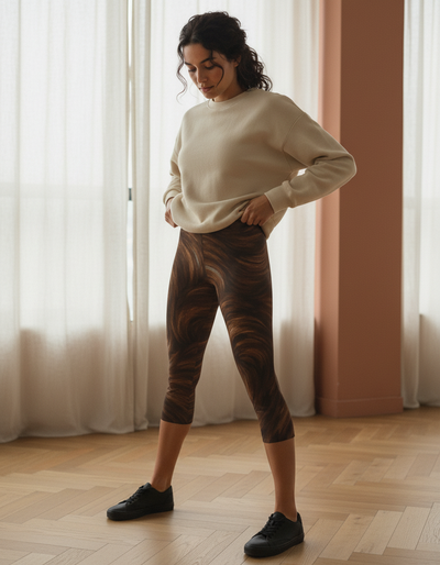 Coffee Bean Lumina Capri Leggings capri leggings