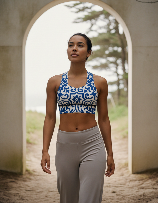 Iberian Tile Longline Sports Bras