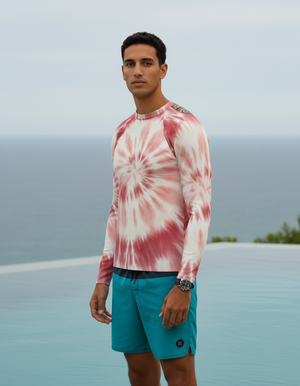 Men's Tea Rose Nebula men's short-sleeve rashguards