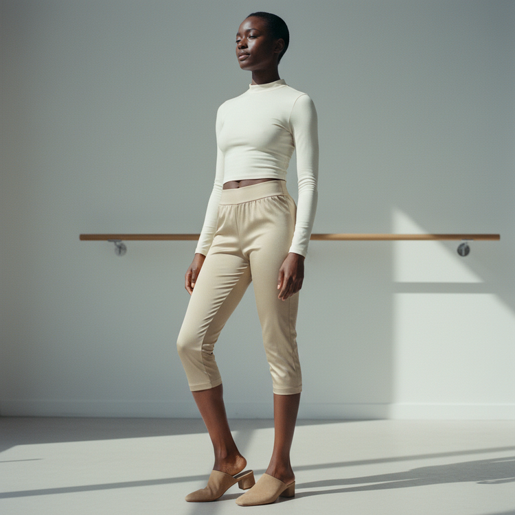 Raw Silk Leggings Capri Leggings — Dripper