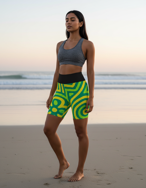 Yoga Shorts in Zesty