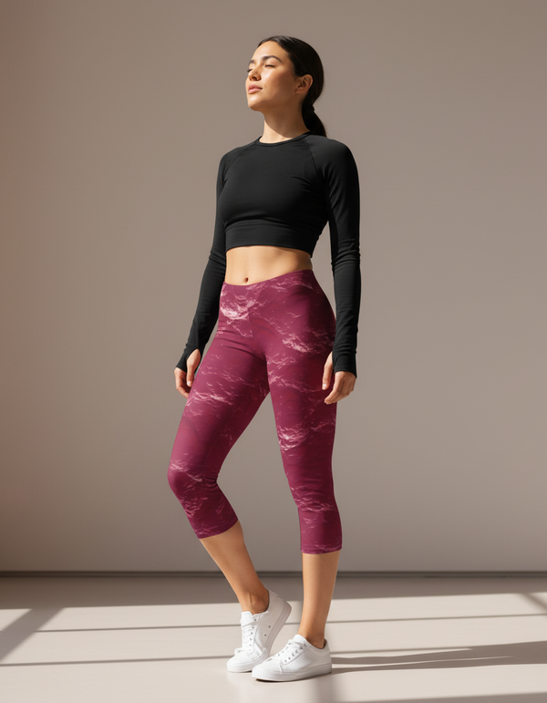 Capri Legging in Hot Pink Eclipse