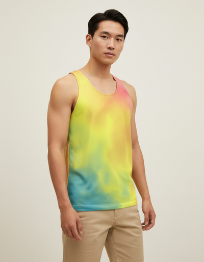 Men's Runway Chartreuse Frostbite Tank Top tank top