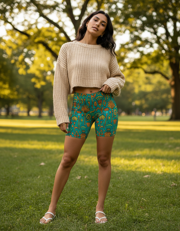 Women's Egyptian Faience Short Shorts