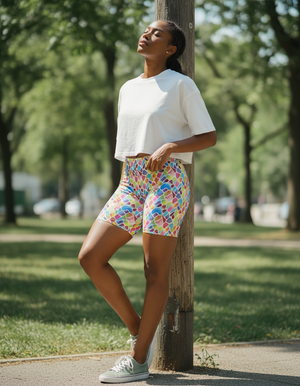Women's Snake Print Short Shorts
