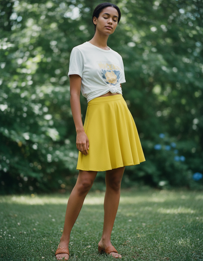 Yellow Skater Skirt skater skirt