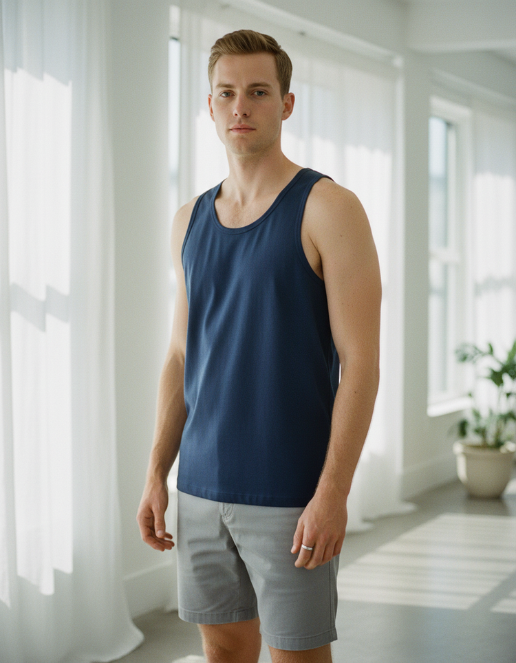 Oxford Blue Tank Top Men's Tank Top — Dripper