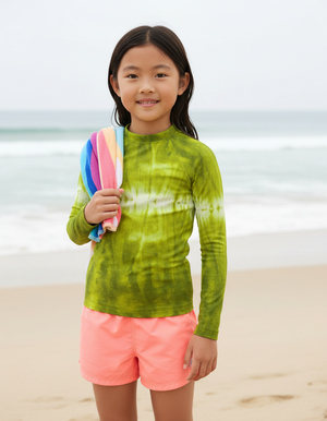 Lime Aqua Kids Rash Guard bikini — Dripper