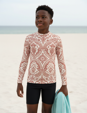 Youth Dusty Rose Sari youth rashguards