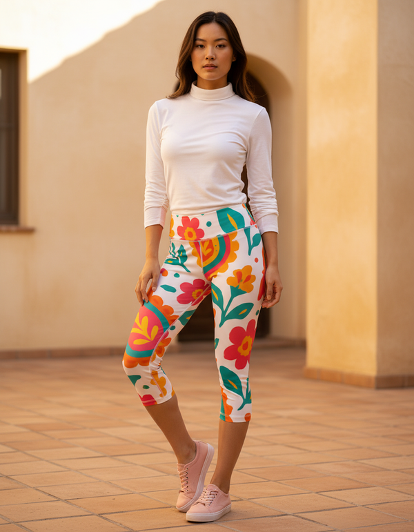 Saffron capri leggings