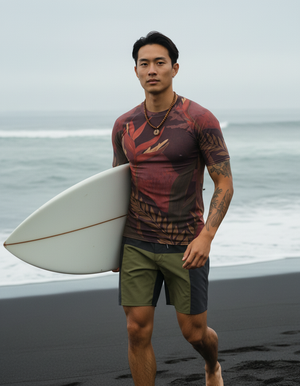 Men's Lava Falls Tropique men's short-sleeve rashguards
