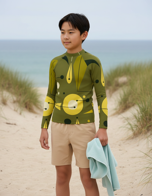 Youth Runway Chartreuse youth rashguards