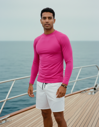 Men's Electric Fuchsia rash guard