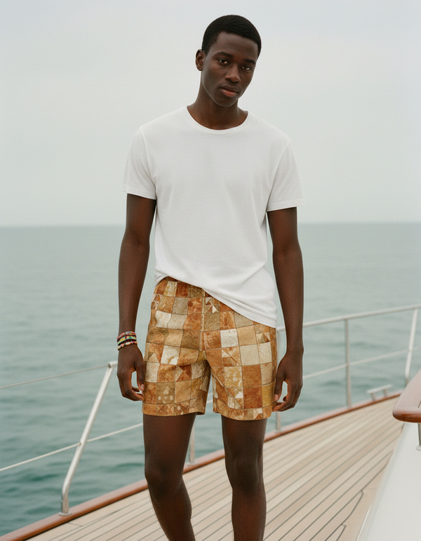 Men's Mosaic Tile Swim Trunks