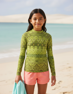 Kids Runway Chartreuse Serenade kids rashguards
