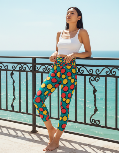 Mosaic Capri Yoga Leggings capri yoga leggings