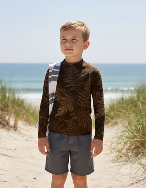 Kids Coffee Bean Emerald kids rashguards