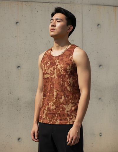 Men's Burnt Sienna Veil Tank Top tank top