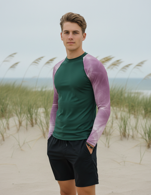 Men's Burnished Lilac Frost men's short-sleeve rashguards