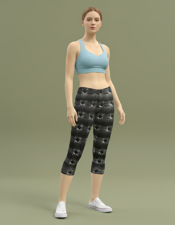 Pixel Leggings Capri Leggings — Dripper