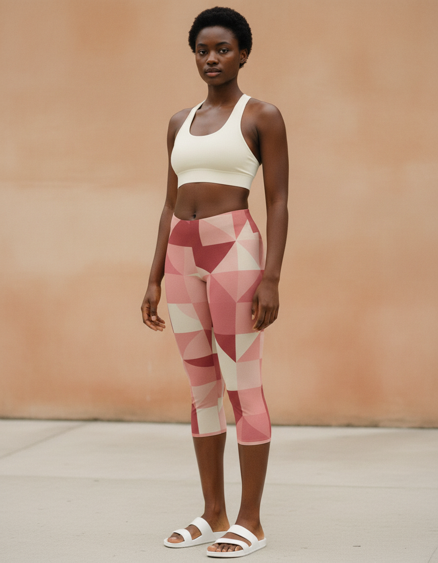 Millennial Pink Dwell capri leggings