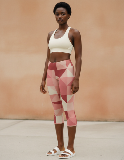 Millennial Pink Dwell Capri Leggings capri leggings