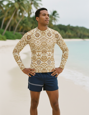 Men's Muskmelon Rangoli men's short-sleeve rashguards